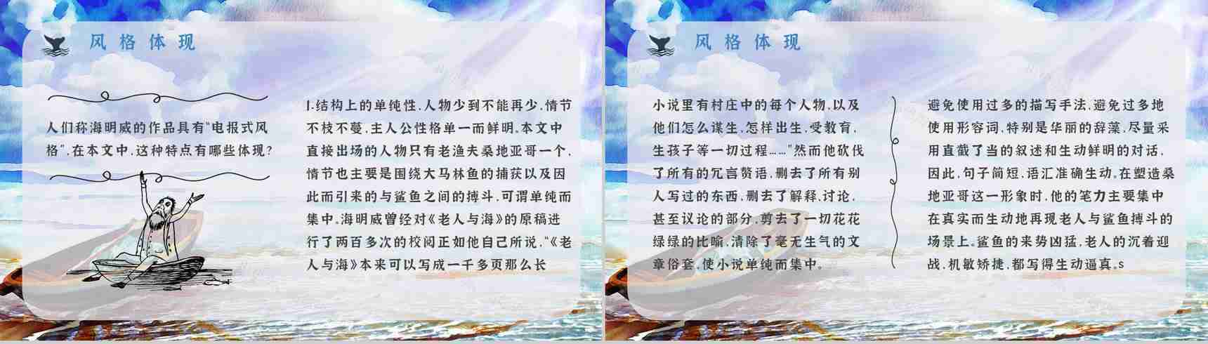 海明威《老人与海》中学必读国外名著导读内容作品简介PPT模板-12