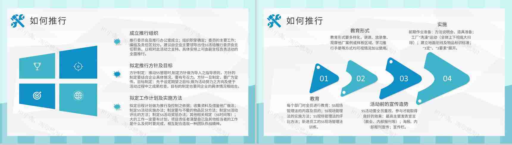 5S现场管理的具体内容总结工厂车间管理工作培训计划PPT模板-9