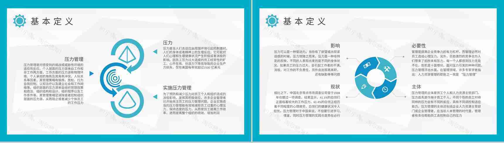 职场压力管理策略总结公司员工心理减压方法培训PPT模板-7