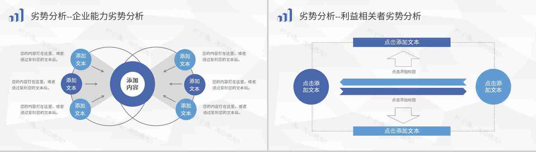 企业项目分析案例汇报SWOT分析模型内容培训PPT模板-7