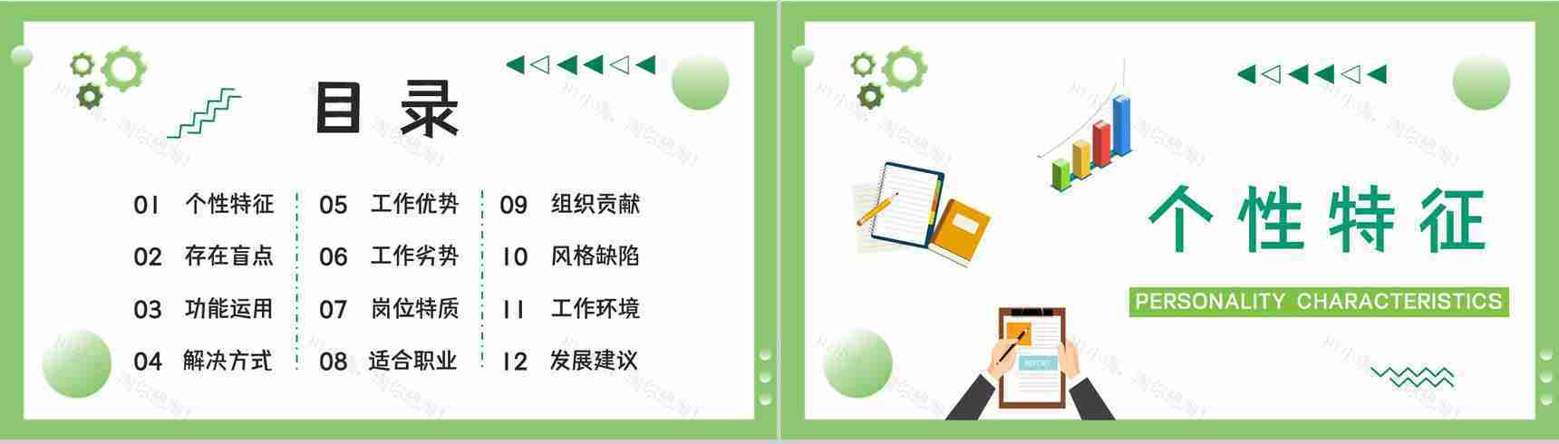 职业人格评估测试MBTI职业性格分析总结INFP工作优势劣势汇报PPT模板-2