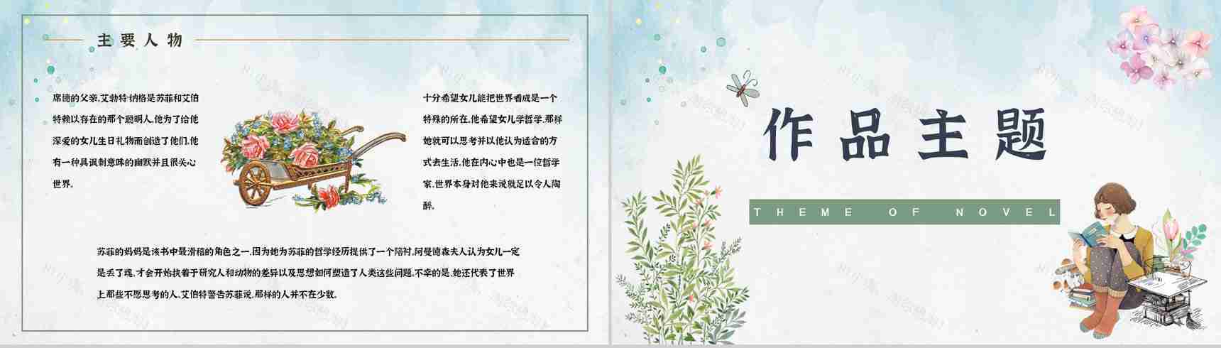 世界著名哲学教科书乔斯坦贾德《苏菲的世界》经典作品解读艺术特色鉴赏PPT模板-6