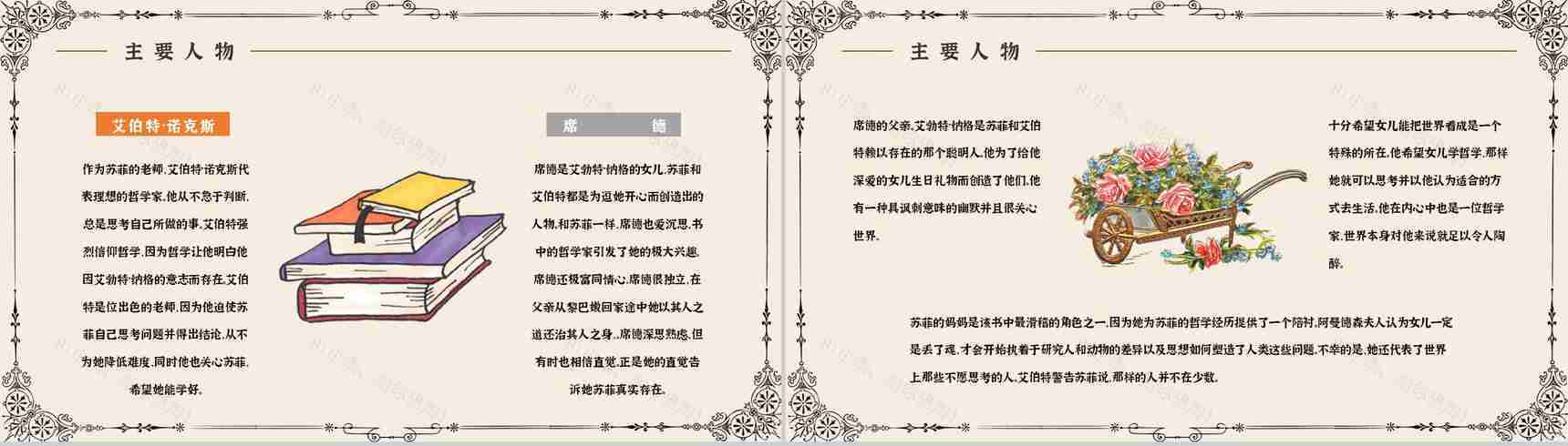 乔斯坦贾德所著长篇小说《苏菲的世界》文学作品导读好词好句摘抄鉴赏课件PPT模板-3