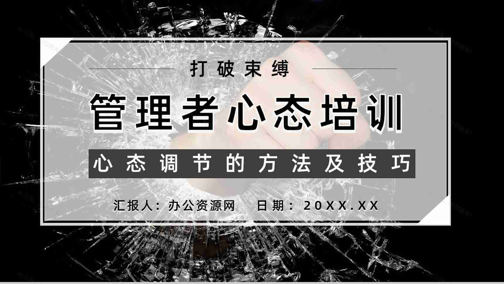 企业中高层员工培训管理者的心态与思维提升培训课程PPT模板-1