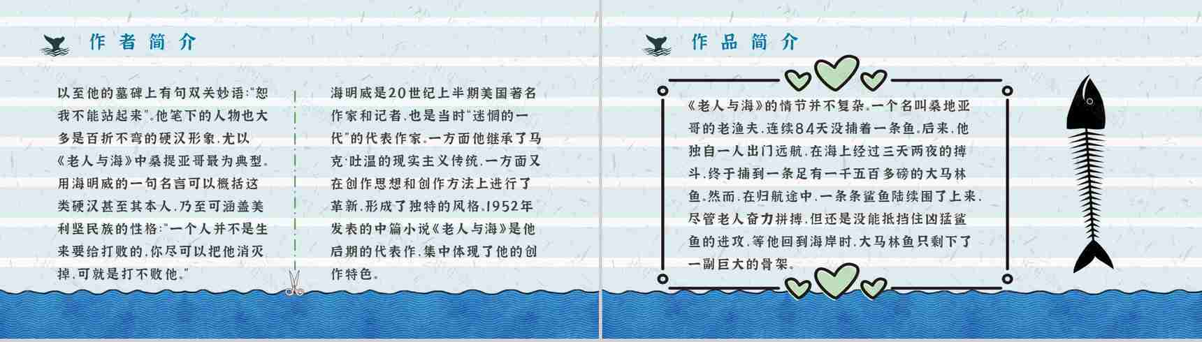 海明威晚年作品《老人与海》导读赏析知识点梳理教育教学PPT模板-5