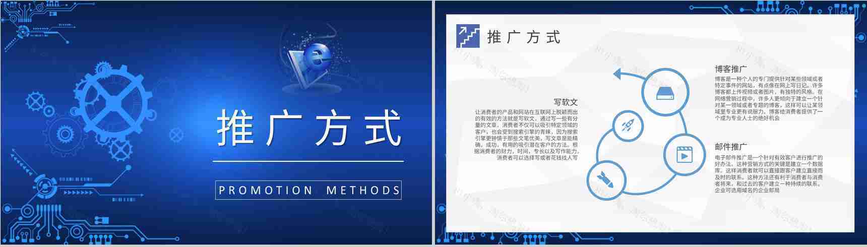 互联网行业公司培训课件网络推广方案总结汇报PPT模板-7