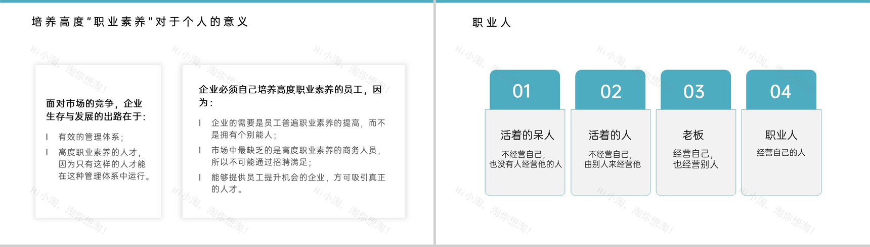 青色商务风企业员工个人职业化素养提升培训PPT模板-4