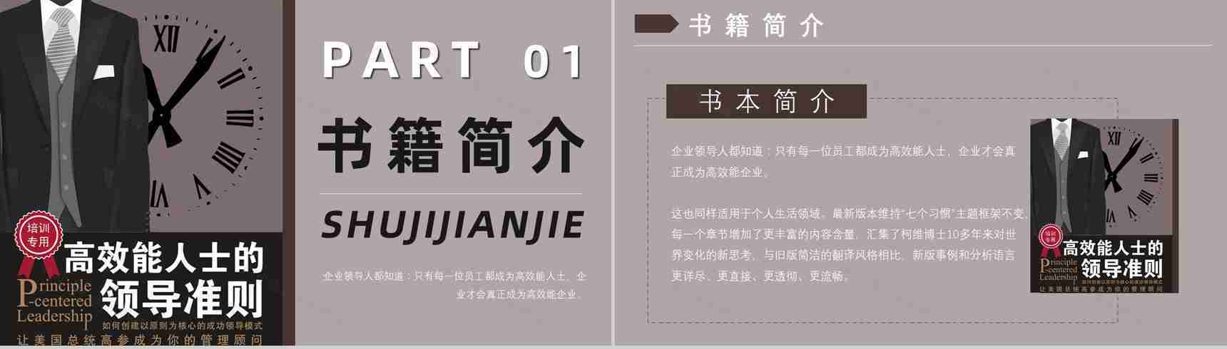 读书笔记《高效能人士的七个习惯》逻辑梳理企业管理培训书籍PPT模板-2