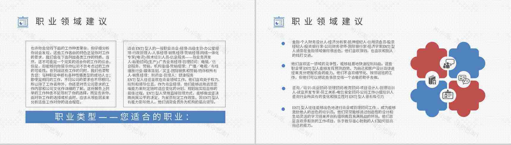 MBTI性格分析--ENTJ个性特征描述职业领域建议工作中的优劣势PPT模板-11