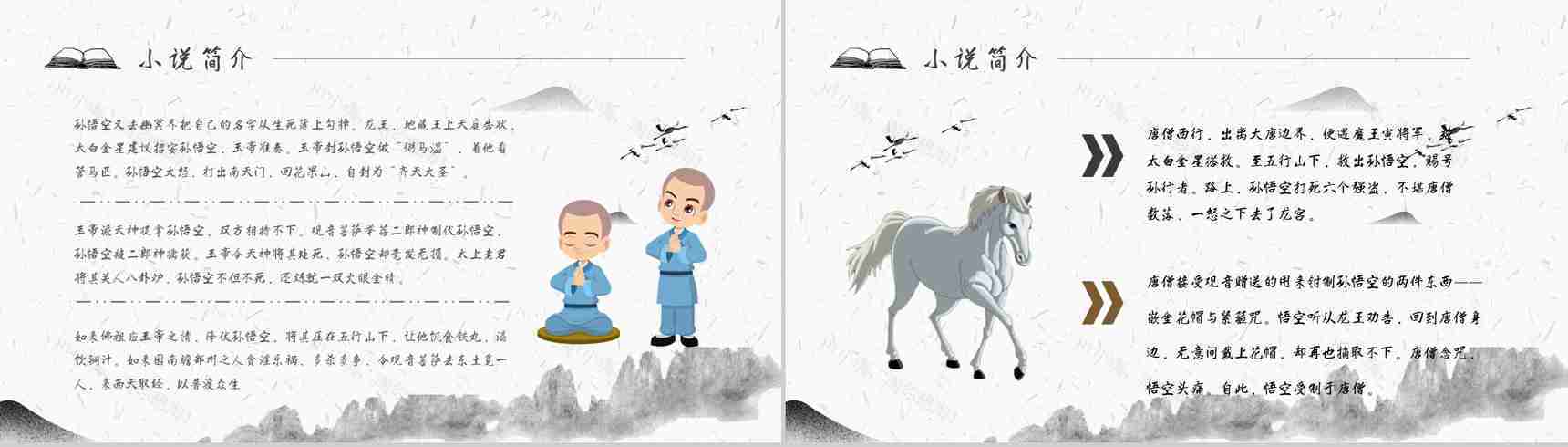 教育培训《西游记》内容作者简介名著导读PPT模板-3