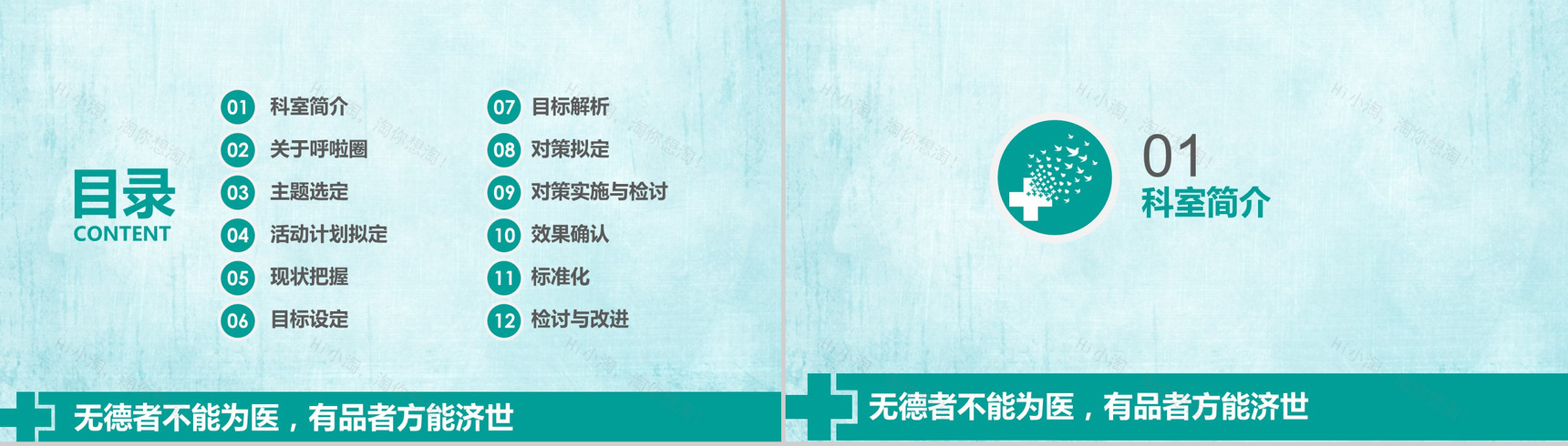 绿色简洁结构完整医疗系统成果汇报PPT模板-2