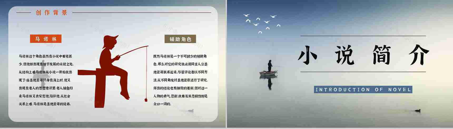 中学生必读小说海明威《老人与海》文学作品赏析教师备课课件PPT模板-7