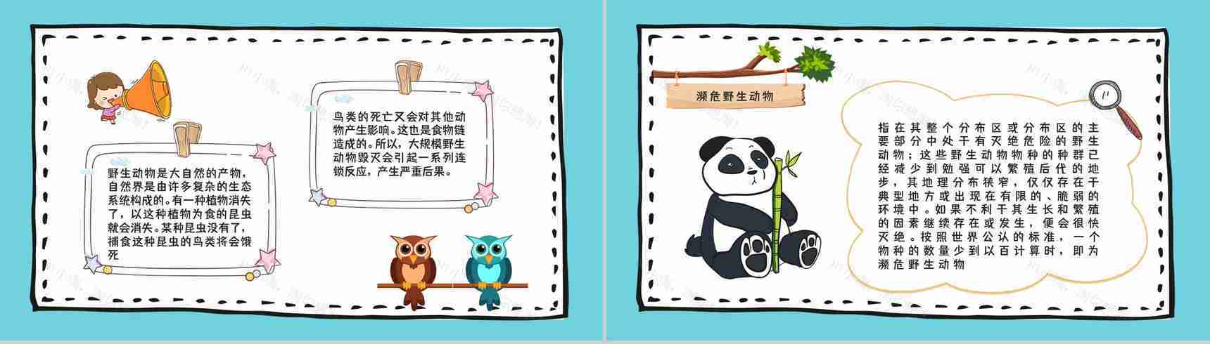 野生动物保护公益活动宣传策划方案世界动物日宣传报告PPT模板-8