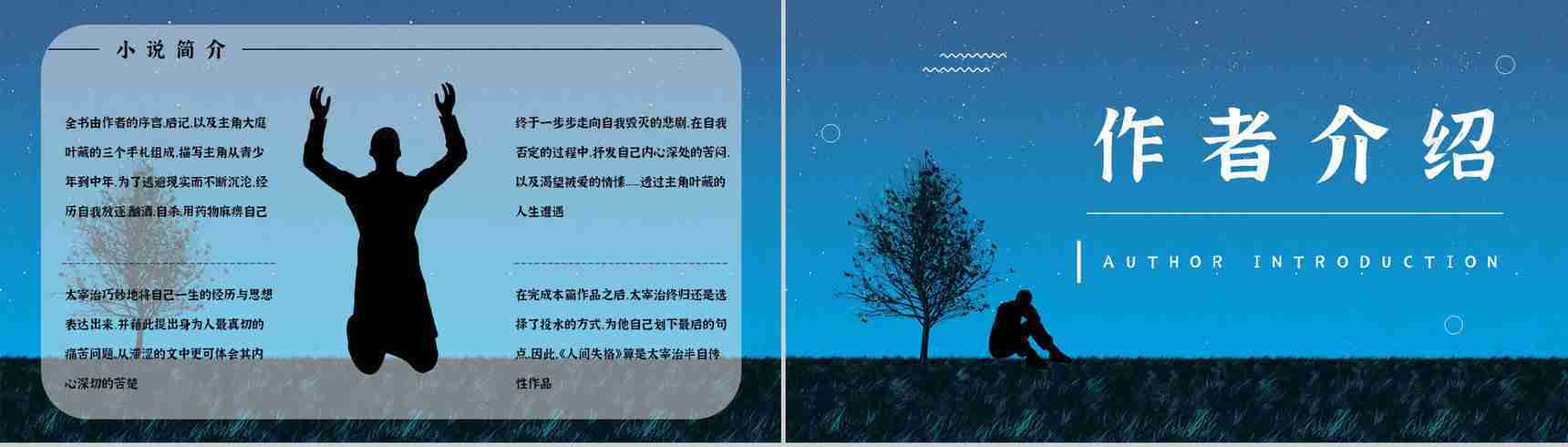 国外必读中篇小说《人间失格》经典片段鉴赏学生阅读培训讲座PPT模板-3