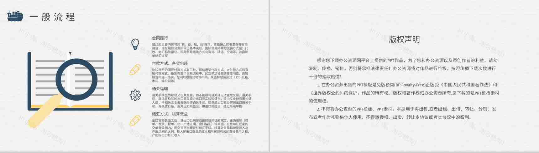 物流行业进出口贸易代理流程培训外贸业务流程介绍PPT模板-8