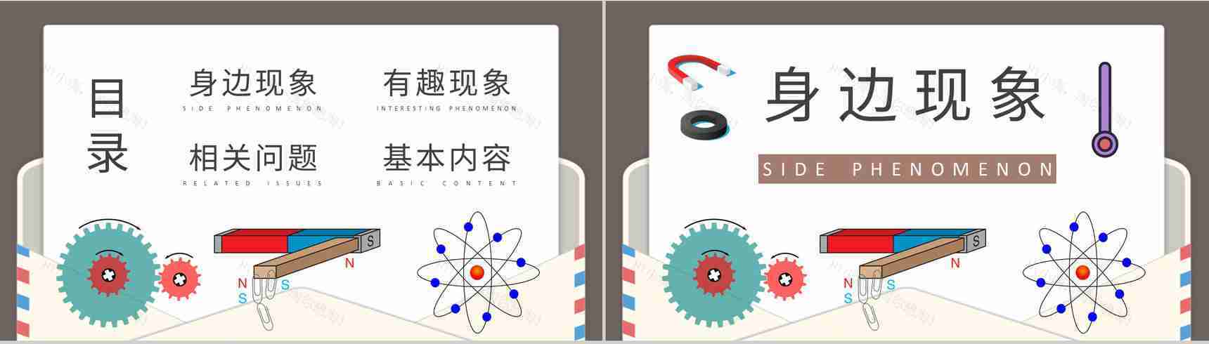 初高中物理知识学习总结生活中的物理现象实验报告PPT模板-2