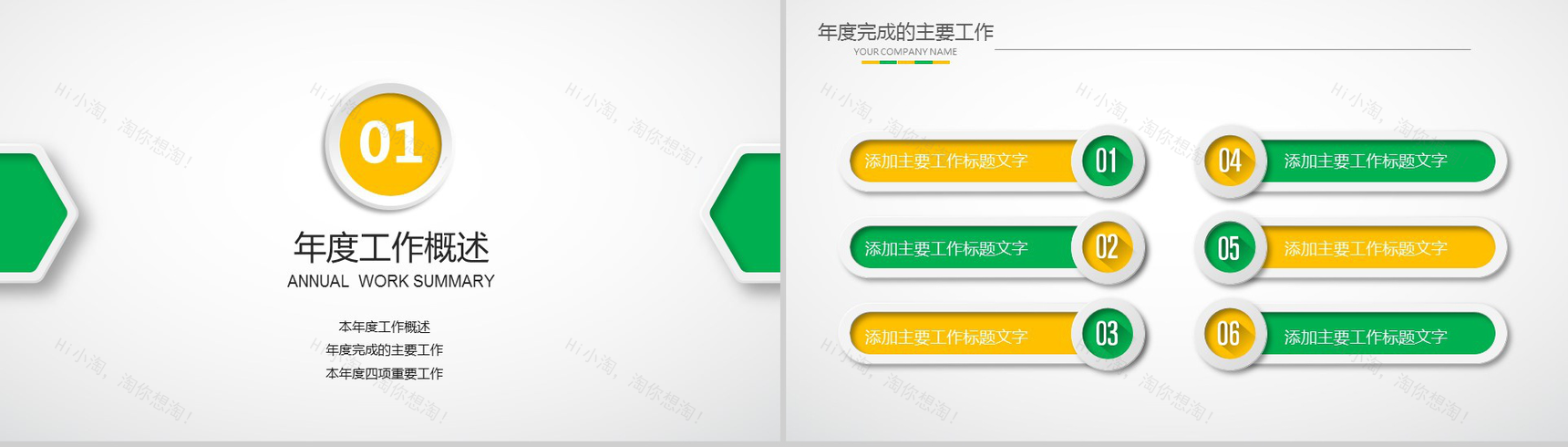 唯美简约绿黄医疗医院健康主题汇报PPT模板-3