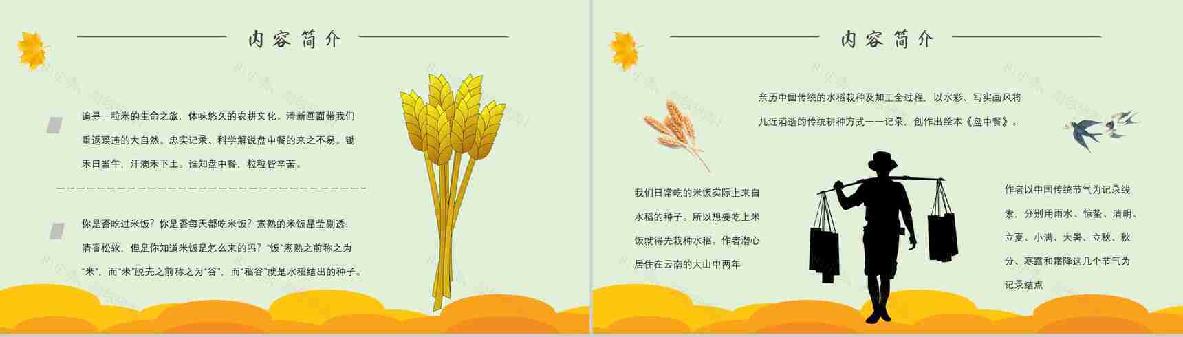 中学必读名著导读《盘中餐》作品内容简介心得体会PPT模板-6