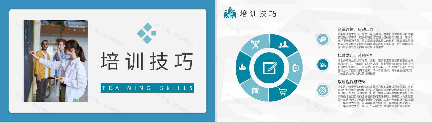 学校教师年度培训计划班级课程教学进度汇报演讲PPT模板-7