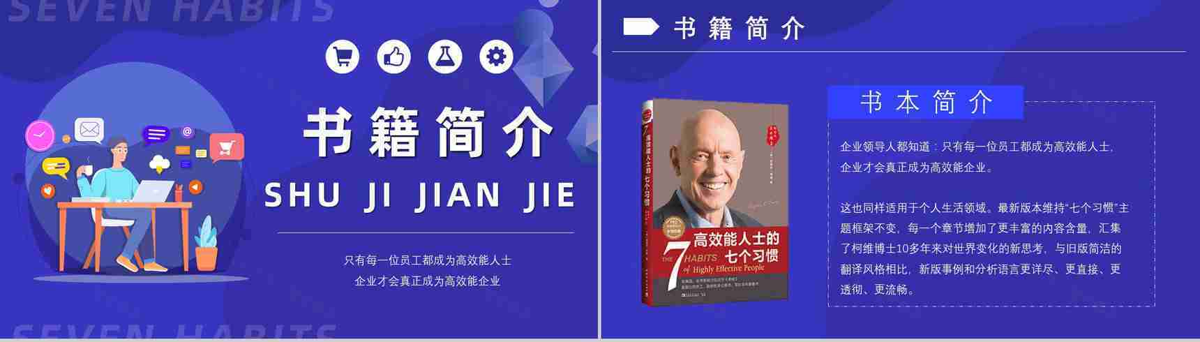 史蒂芬柯维《高效能人士的七个习惯》内容简介分析经典教育类图书PPT模板-2