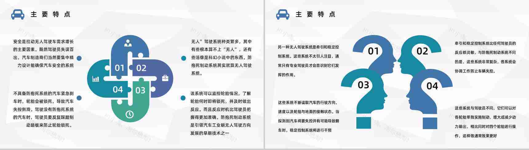 无人驾驶汽车的利与弊数据分析智能技术发展情况知识培训PPT模板-7