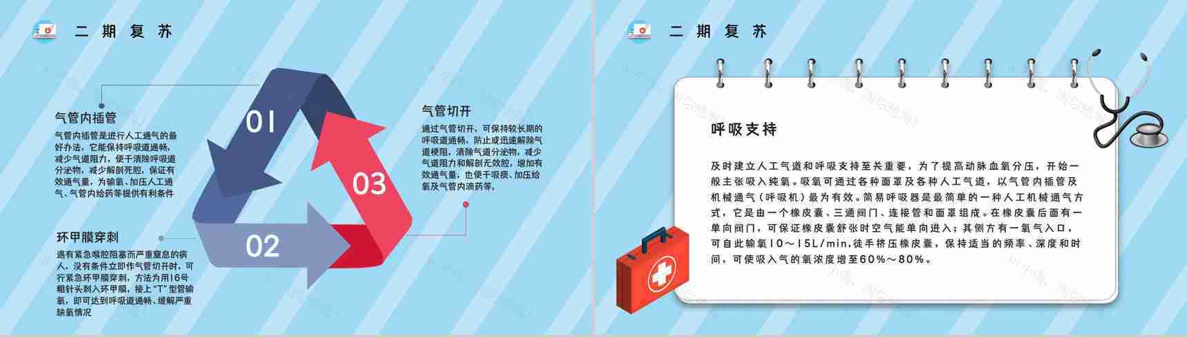 医疗医学之心肺复苏急救知识学习正确抢救方法操作练习课件PPT模板-7