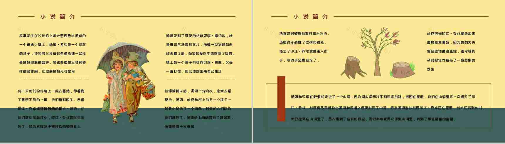 教育教学马克吐温《汤姆索亚历险记》小说导读知识整理培训课件PPT模板-3