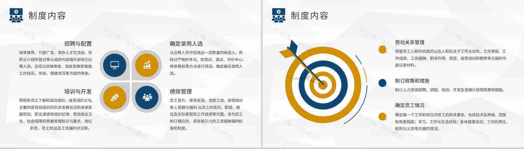 企业规章制度学习部门员工人事管理制度培训总结PPT模板-6