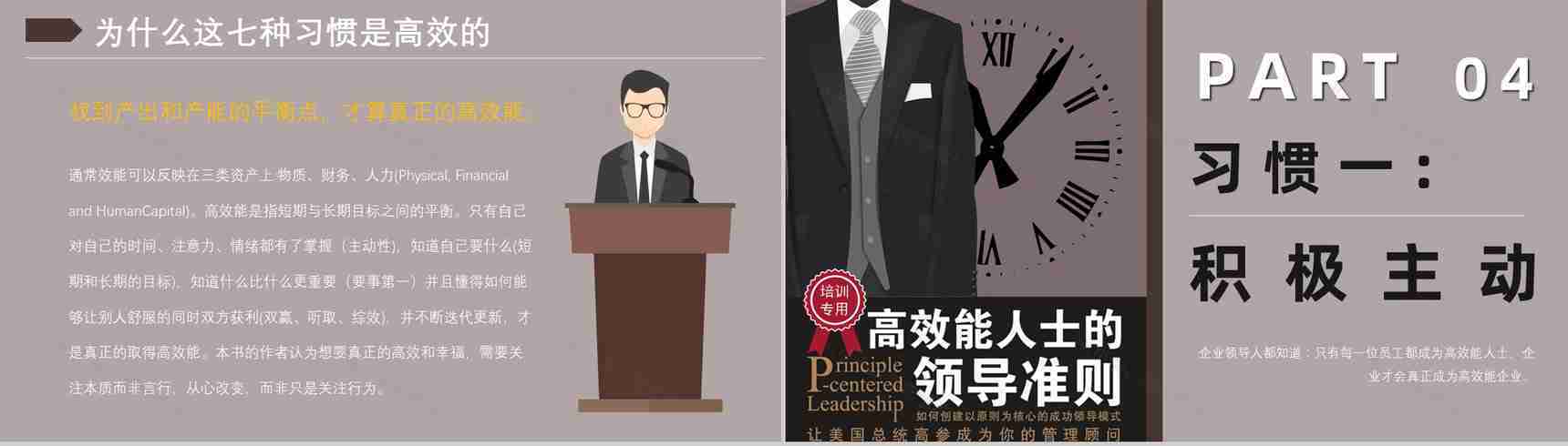 读书笔记《高效能人士的七个习惯》逻辑梳理企业管理培训书籍PPT模板-6