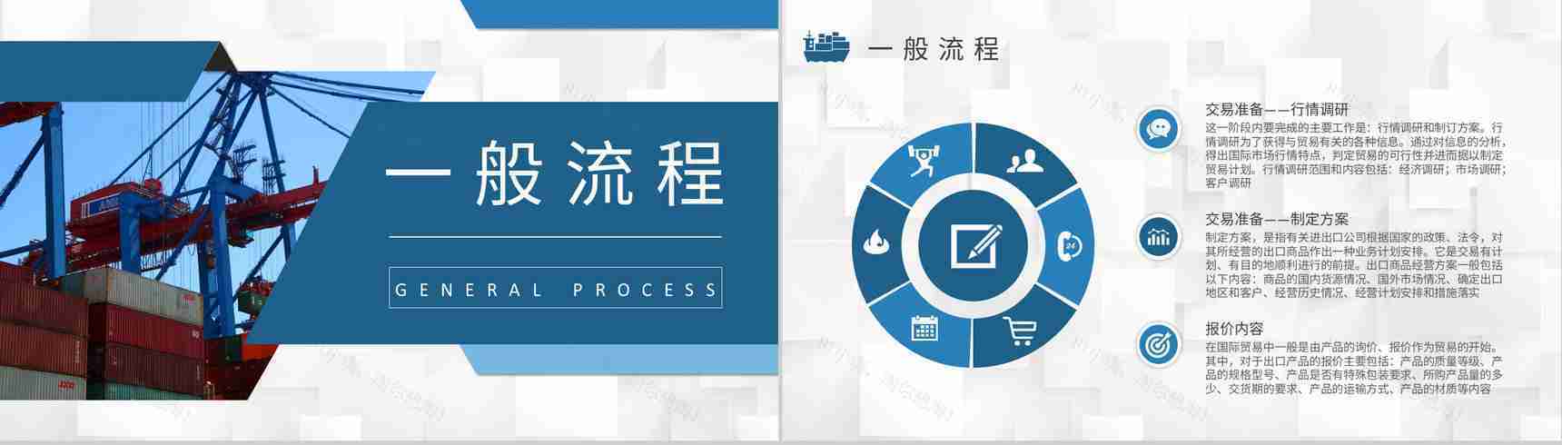 出口贸易流程内容介绍进口报关流程知识学习PPT模板-4