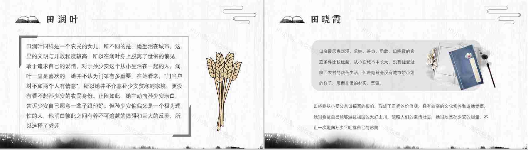 心得体会《平凡的世界》内容简介读书分享PPT模板-5
