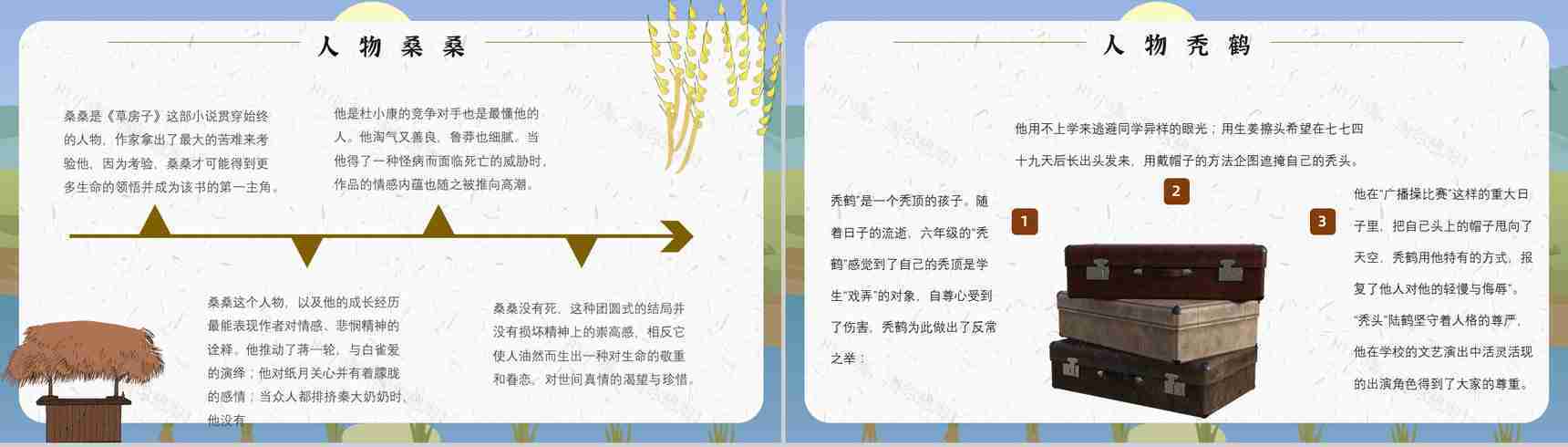 读书笔记《草房子》人物分析名著片段赏析PPT模板-9