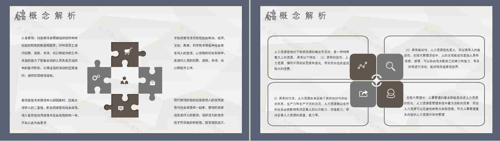 企业单位人事管理制度内容工作总结人力资源部门培训PPT模板-3