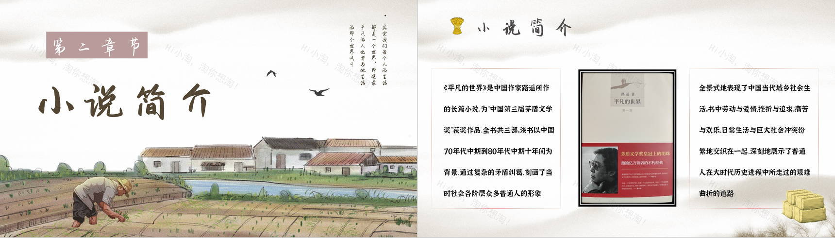 中学必读名著《平凡的世界》人物分析心得体会PPT模板-5