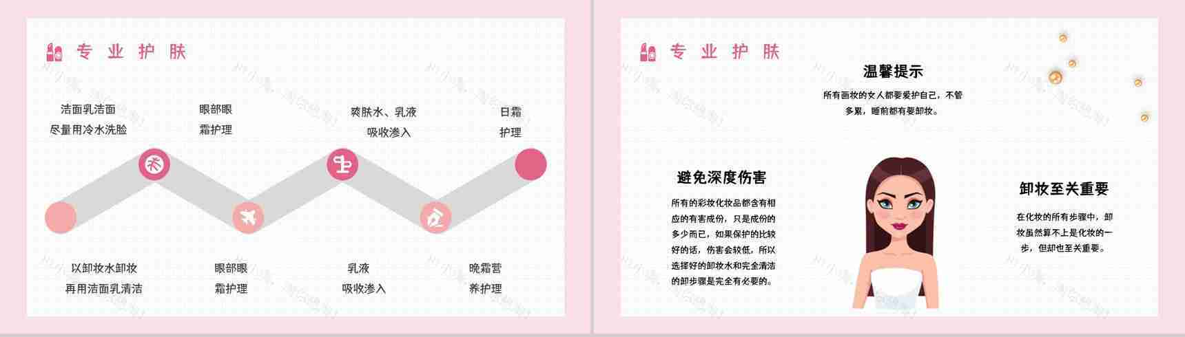 潮流时尚化妆培训彩妆美妆行业员工岗前学习教育培训课件PPT模板-5