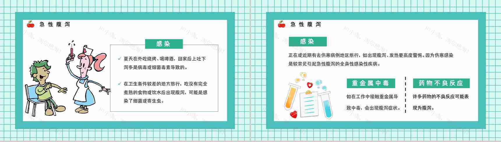 健康宣传教育夏季急性和慢性腹泻预防宣传活动医疗护理PPT模板-11