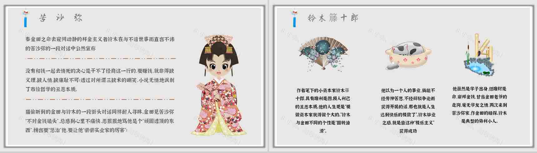 教育培训《我是猫》内容作者简介名著导读PPT模板-5