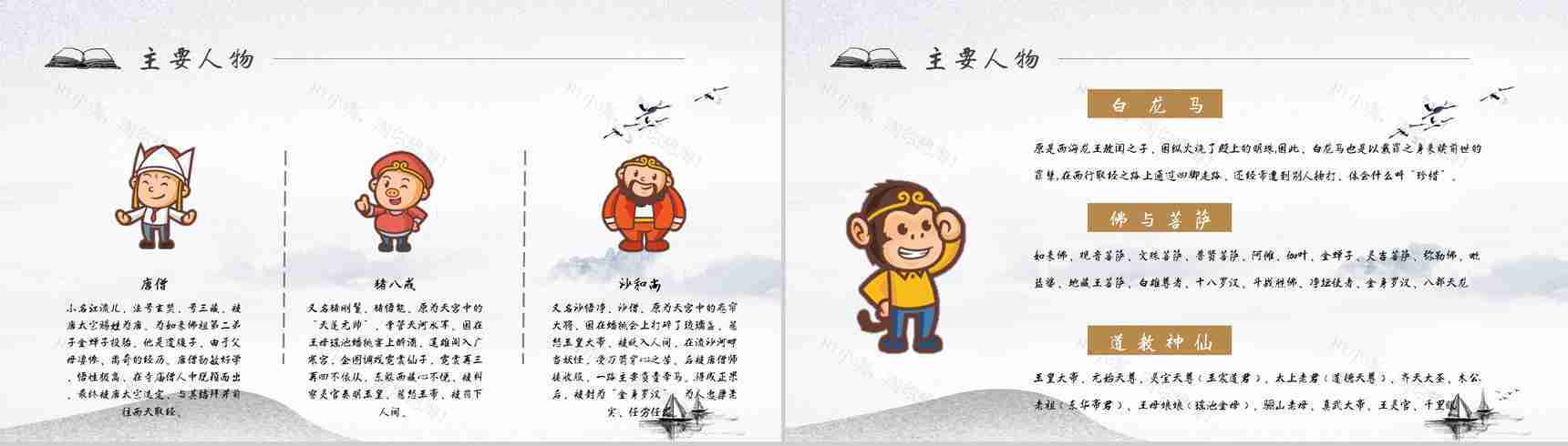 中学必读名著《西游记》人物分析心得体会PPT模板-5