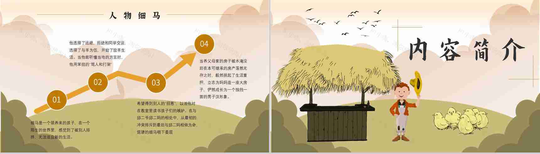 《草房子》作品内容简介心得体会教育培训PPT模板-9