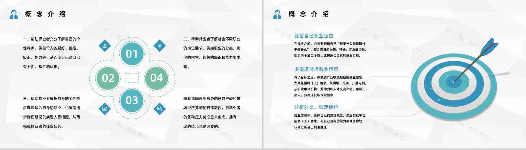 求职面试就业指南内容简介就业指导培训讲座宣传PPT模板-7