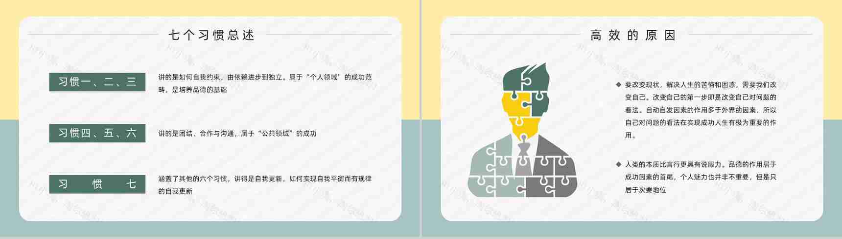 读书笔记史蒂芬柯维《高效能人士的七个习惯》内容简介企业管理培训课件PPT模板-6