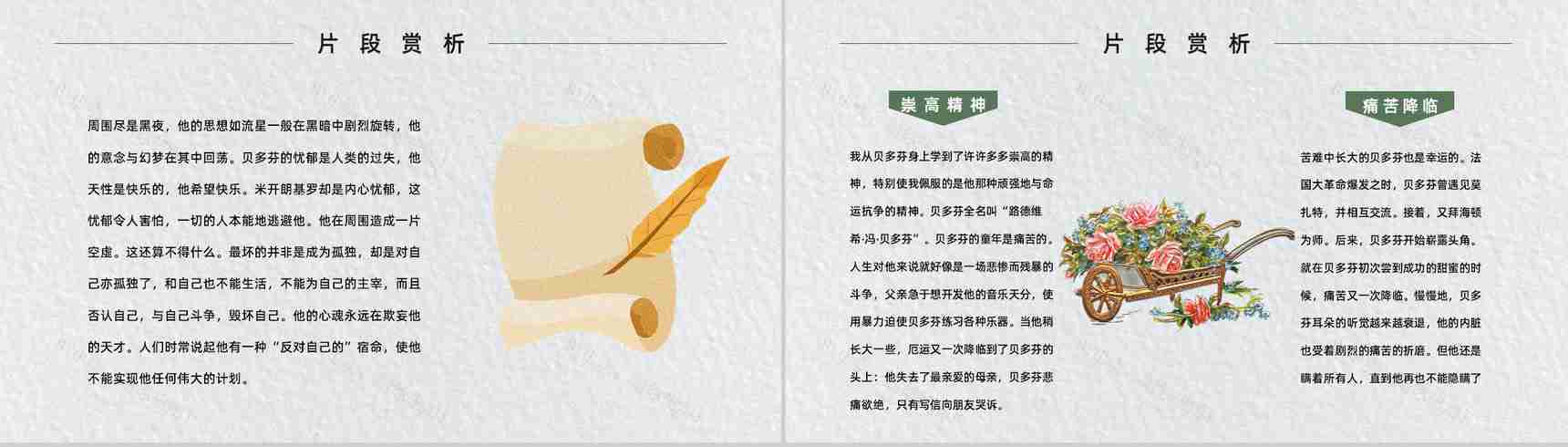 名著片段赏析罗曼罗兰《名人传》内容简介教育培训PPT模板-7