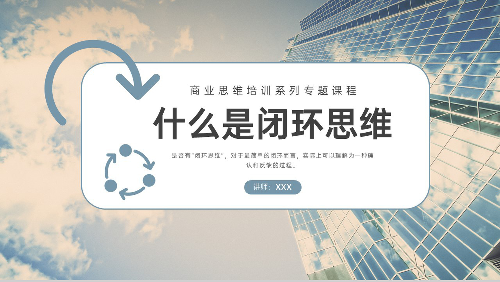 商务风闭环思维培训个人能力价值提升训练PPT模板