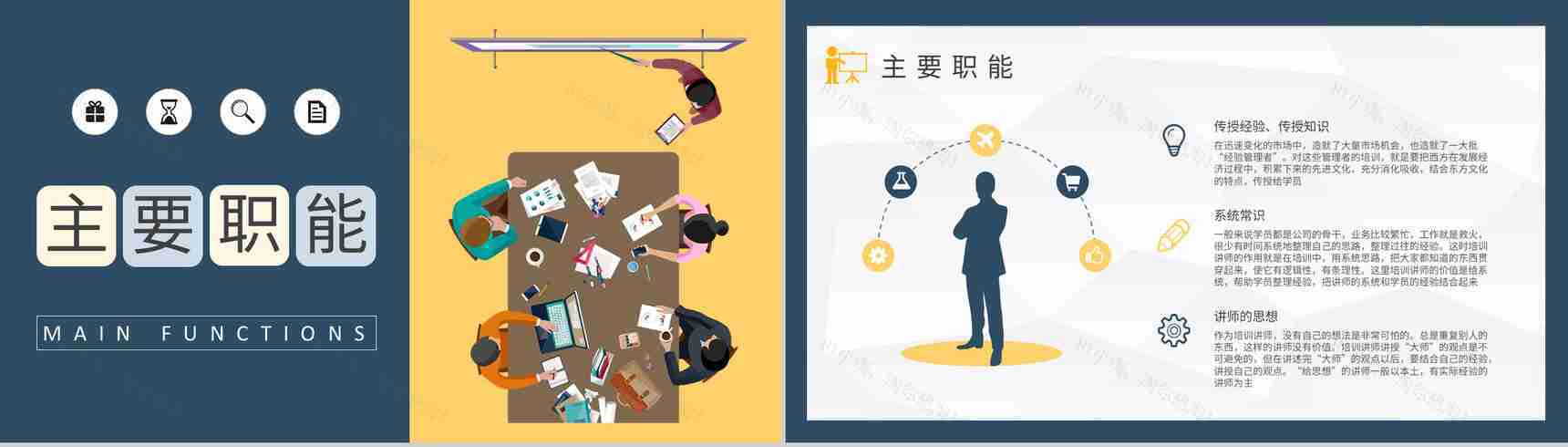 互联网公司讲师培训方案汇报主要职能介绍说明PPT模板-5