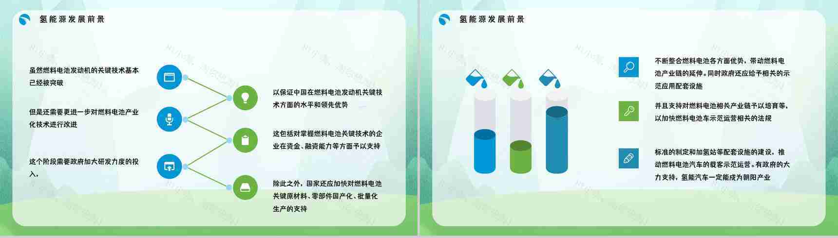 绿色新能源氢能源优缺点分析发展前景梳理基本知识学习课件PPT模板-4