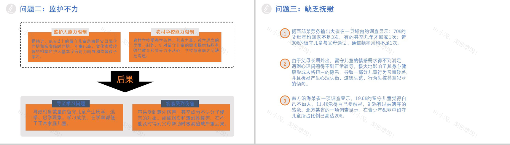 精美关爱孩子关爱留守儿童社会公益PPT模板-7
