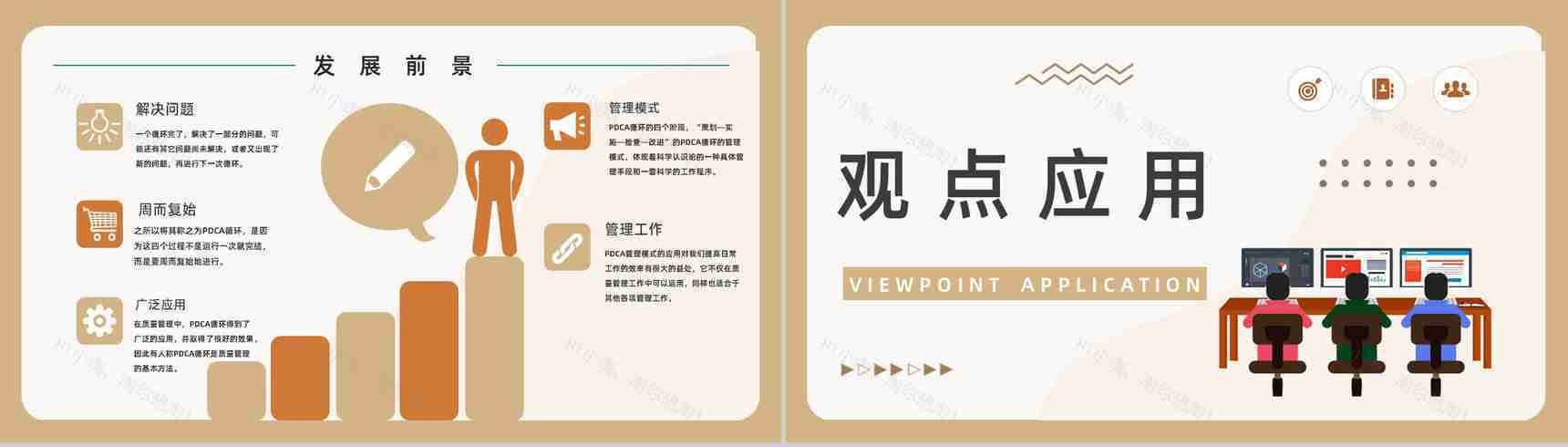 PDCA循环管理介绍方案公司员工工作方法培训办公技能学习计划通用PPT模板-3