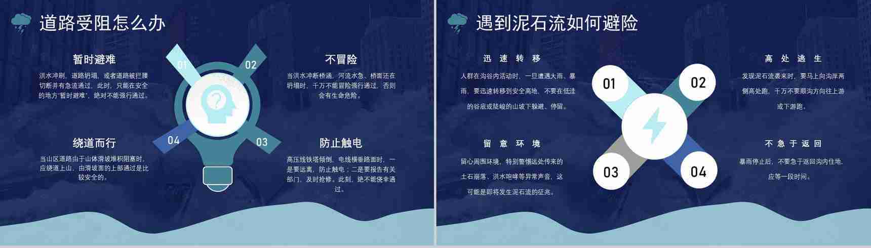 防洪防汛安全小知识安全教育教案遇险自救措施PPT模板-7