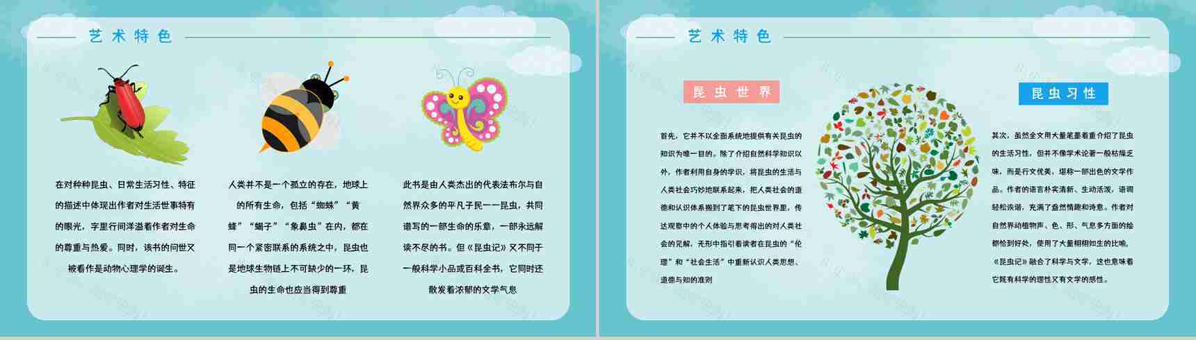 昆虫生物学图书《昆虫记》学生生物知识学习培训教师备课课件PPT模板-4