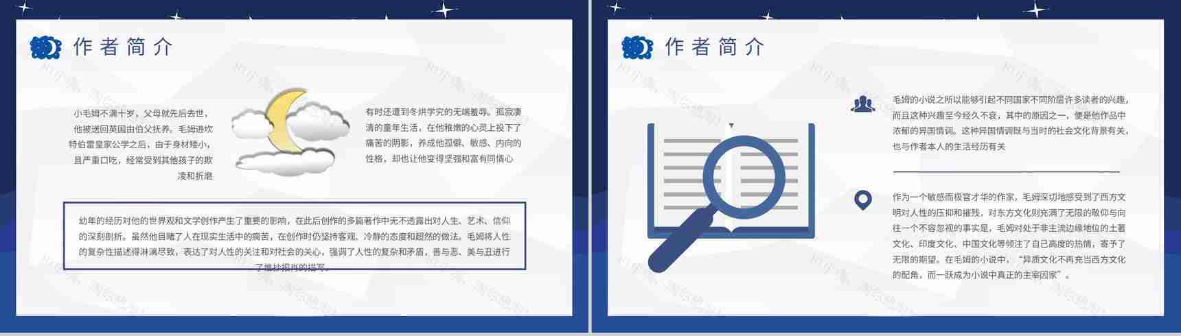 毛姆代表作《月亮与六便士》国外经典必读小说作品介绍名著读后感PPT模板-6